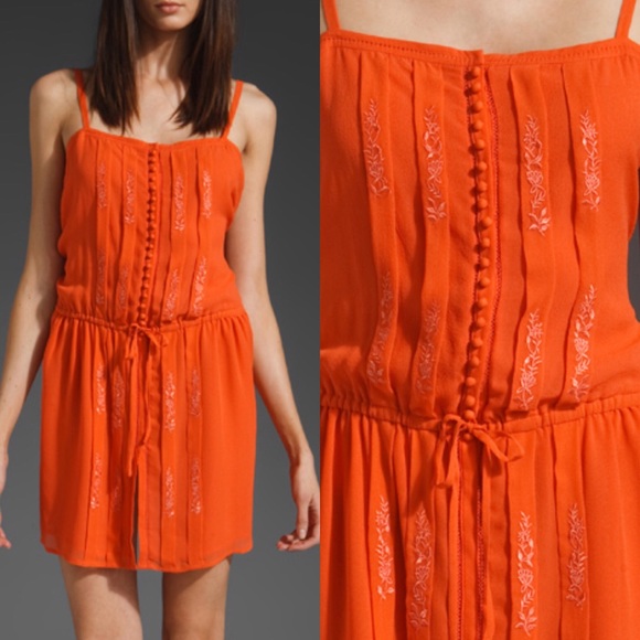 Joie Dresses & Skirts - Joie Embroidered Silk "Alvin" Dress Sz M EUC!