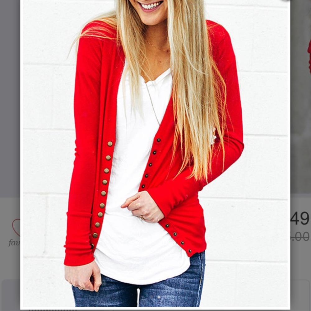 Maroon snap button cardigan