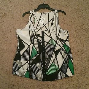 Charlotte Russe black and green tank top