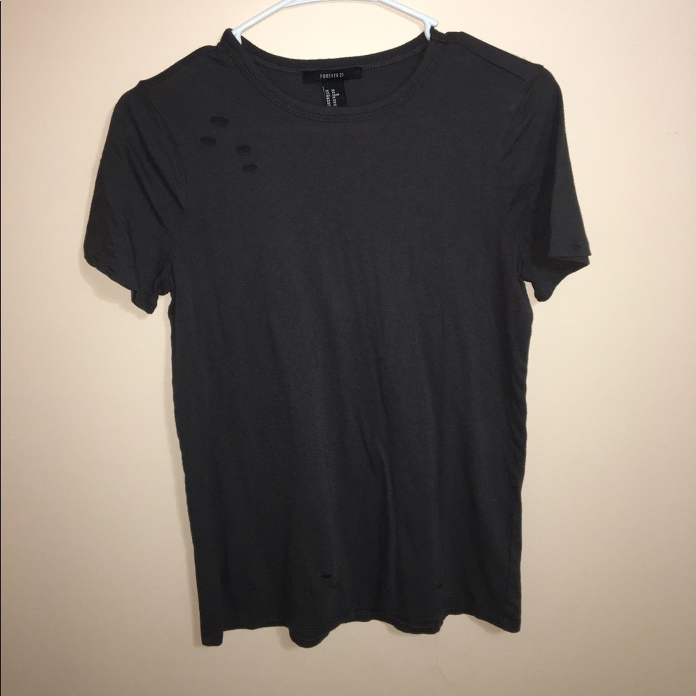 Forever 21 Ripped T-Shirt