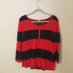 JCrew 3/4 sleeve Top