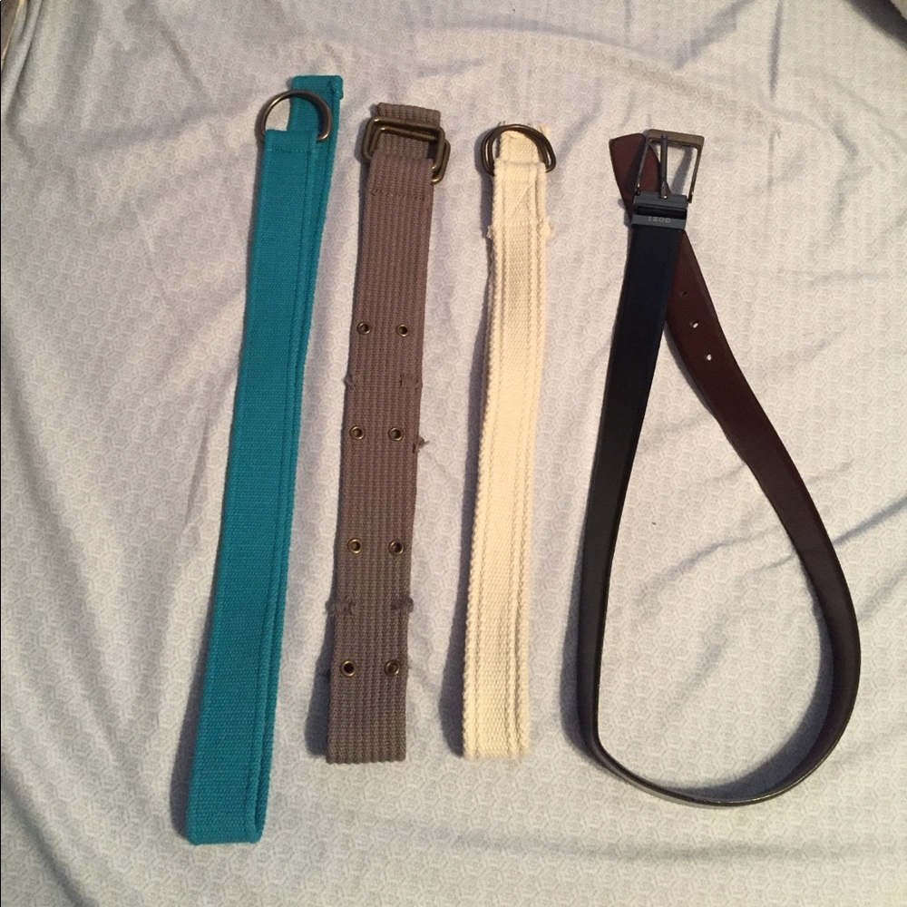 5 men's belts.