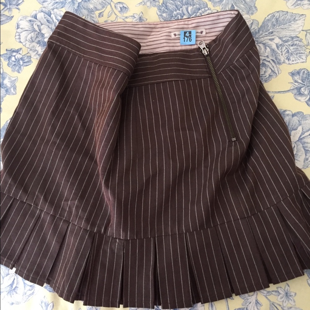 NANETTE LEPORE brown schoolgirl skirt