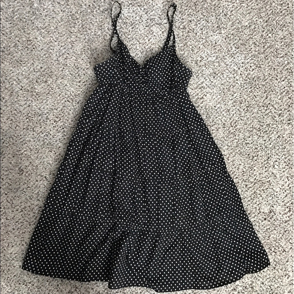 Black and white polka dot summer dress