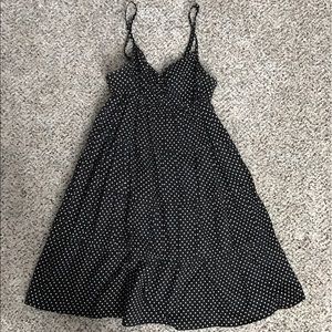 Black and white polka dot summer dress