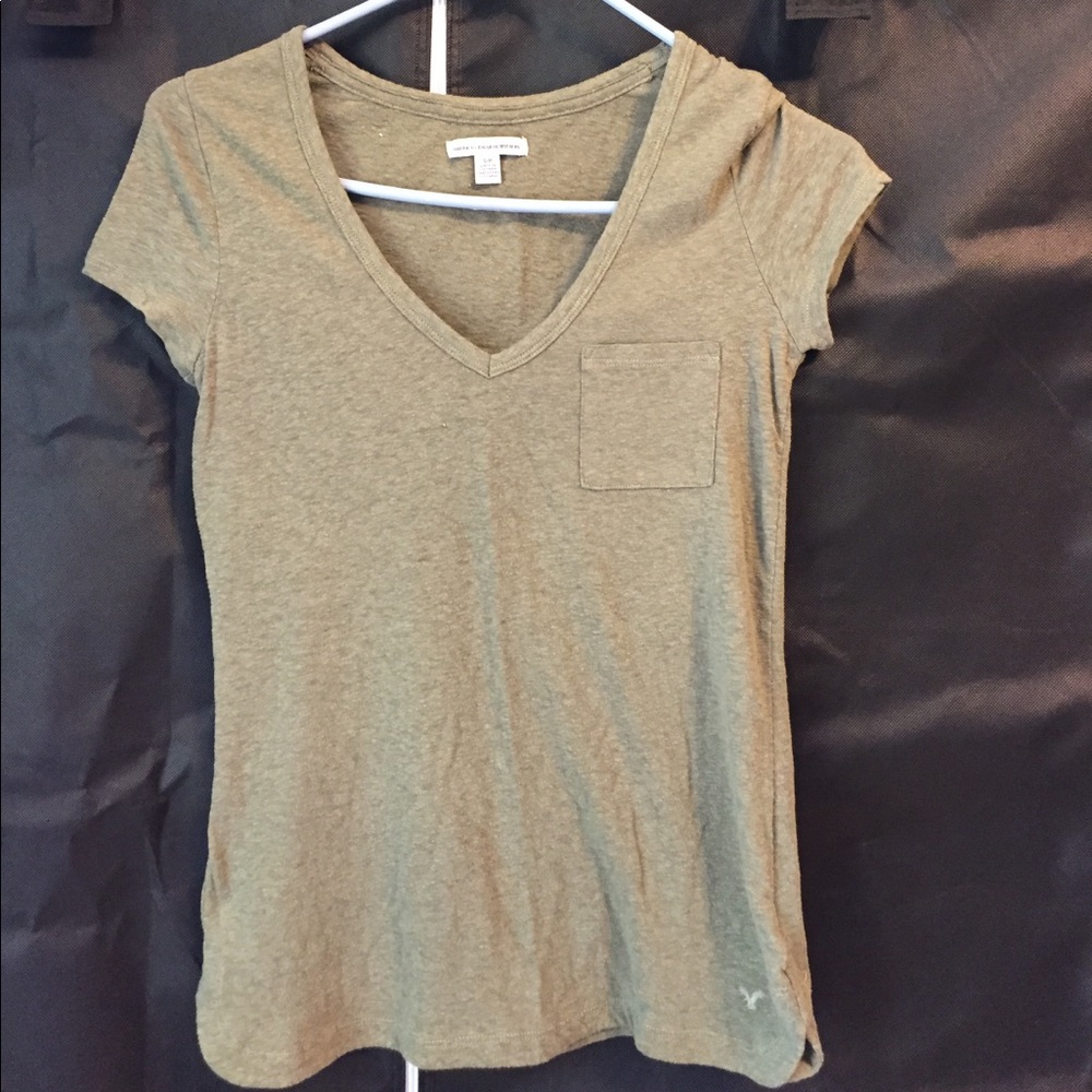 AE Pocket Olive Shirt.  Size small