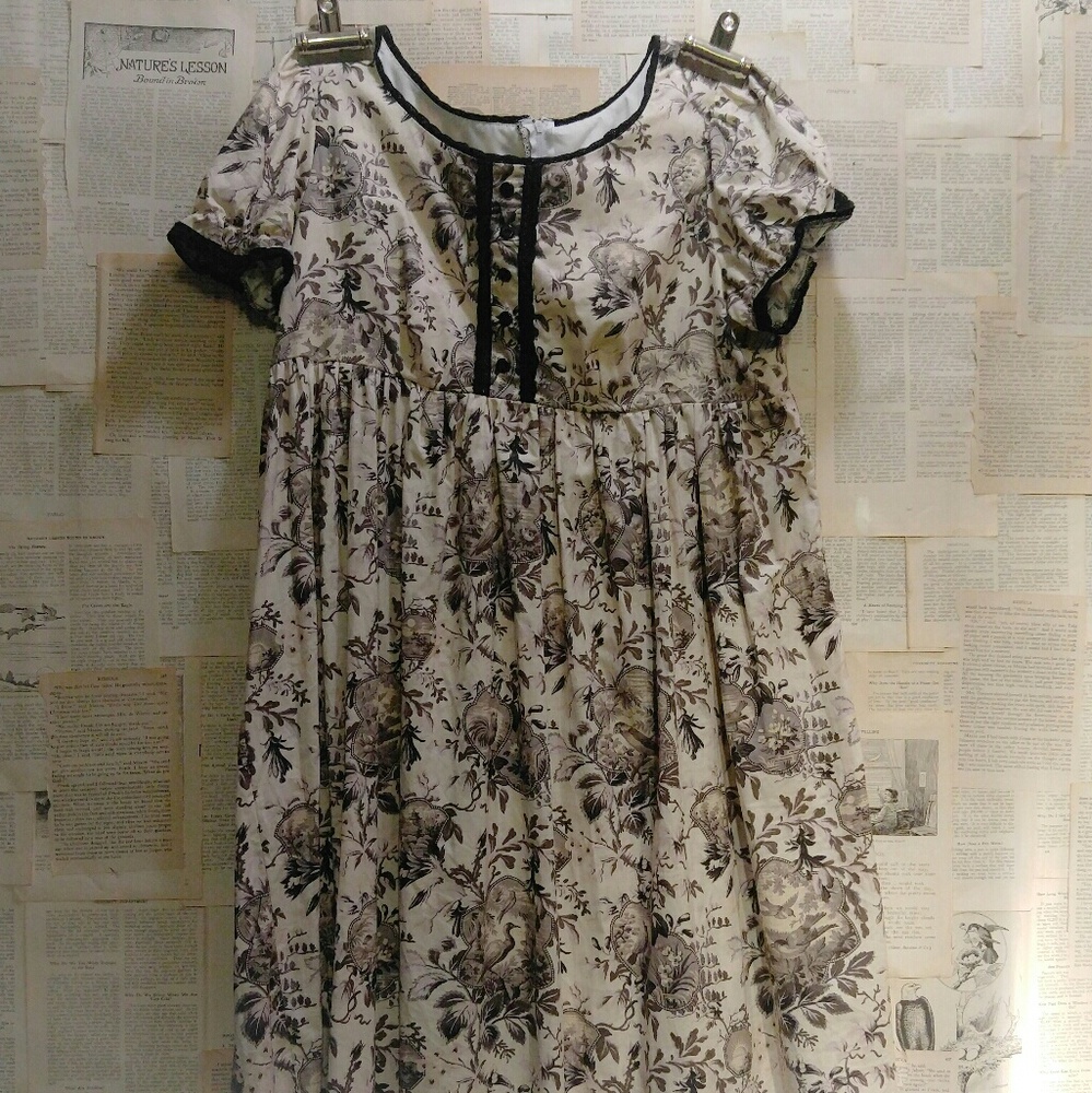 Gloomth Victorian Bird Lolita Babydoll Dress