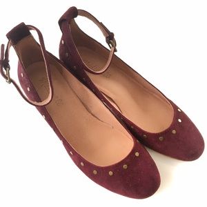 Madewell Burgundy Inez Block Heel