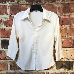 White quarter sleeve blouse