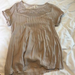 Grey top with lace detailing