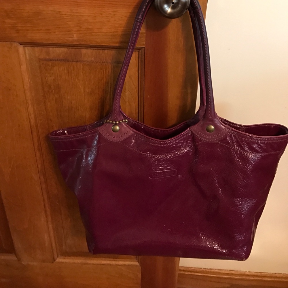 Coach patent leather tote