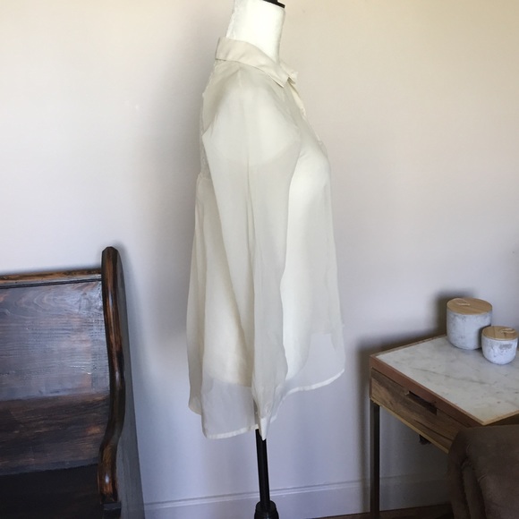 🎉 LC Lauren Conrad Sheer High Low Blouse - Picture 5 of 7