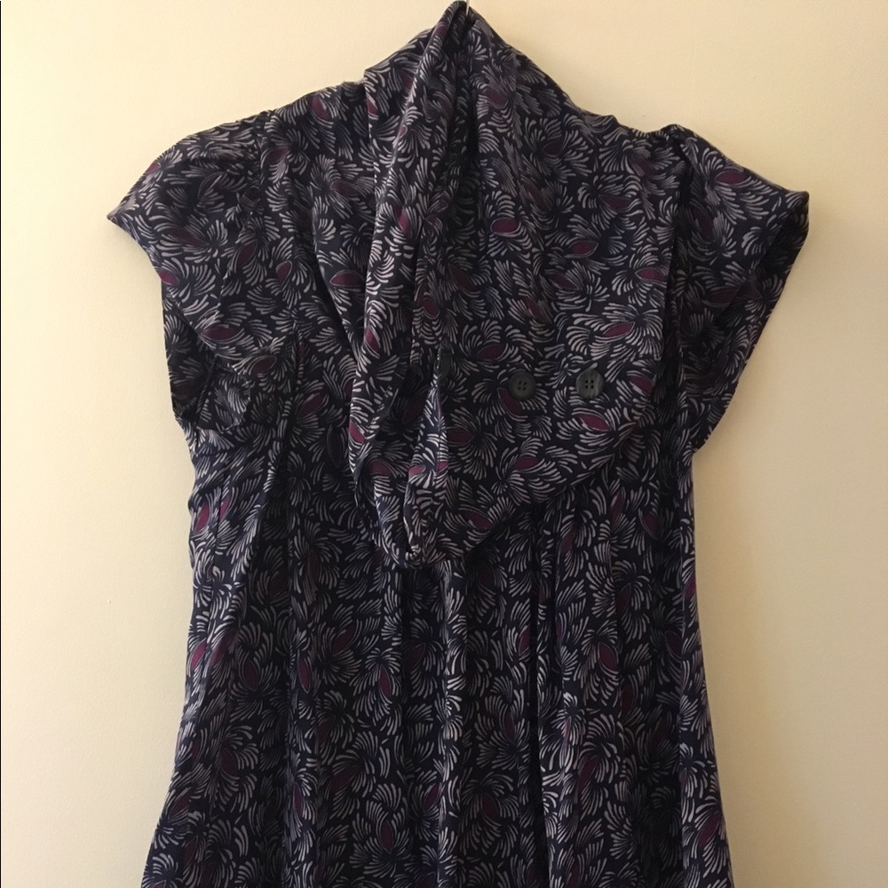 Anthropologie Patterned Short Sleeve Top