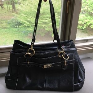 authentic black coach designer handbag