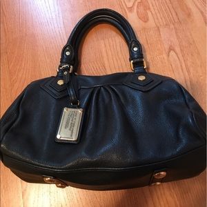 Marc Jacobs Black Baby Groovee Leather Handbag