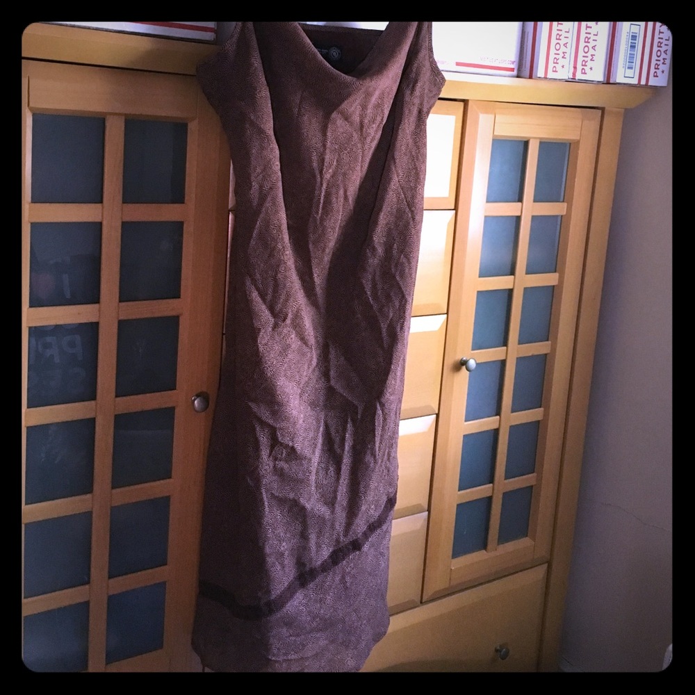 Knee Length Flattering Brown Dress