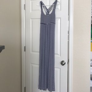 Calvin Klein striped maxi dress