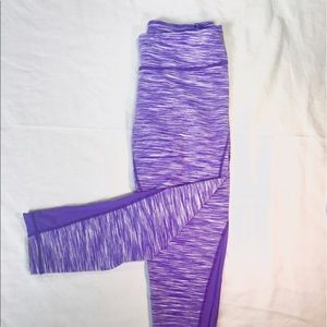 Zella Purple Crop Athletic Pant with mesh Detail