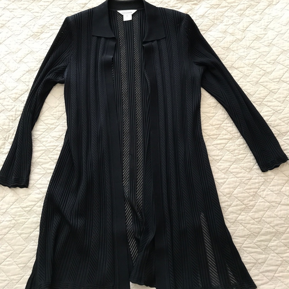 Misook sheer long jacket 😍