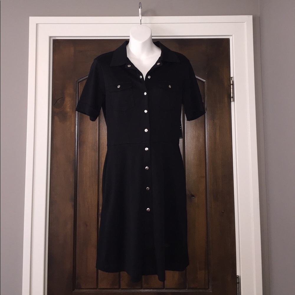 Black NY&CO soft shirt dress