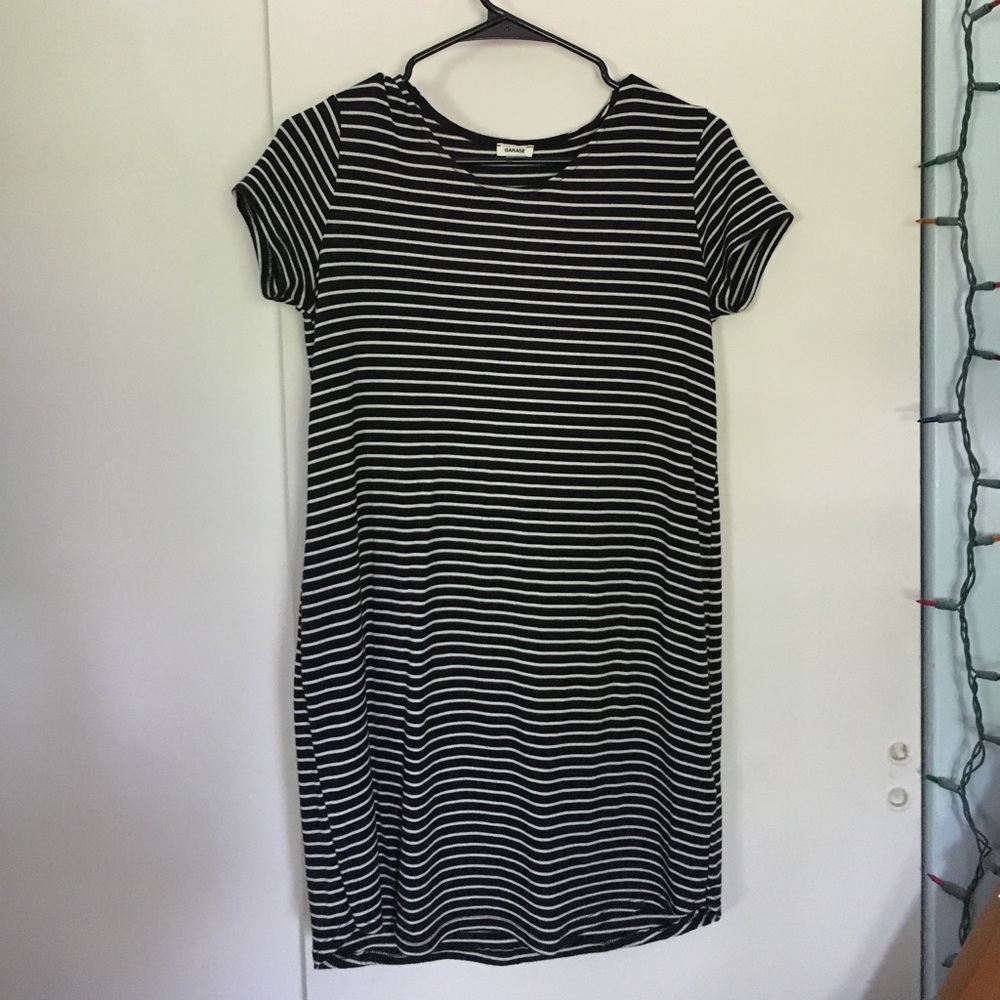 Garage Striped Tshirt Dress