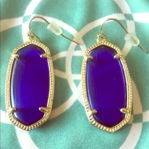Kendra Scott Elle Earrings in Cobalt Cat's Eye