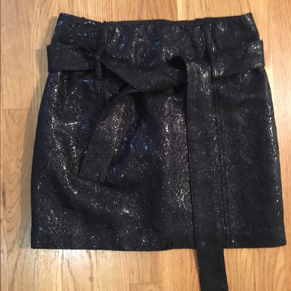 BCBG Black Skirt with Tie Waist