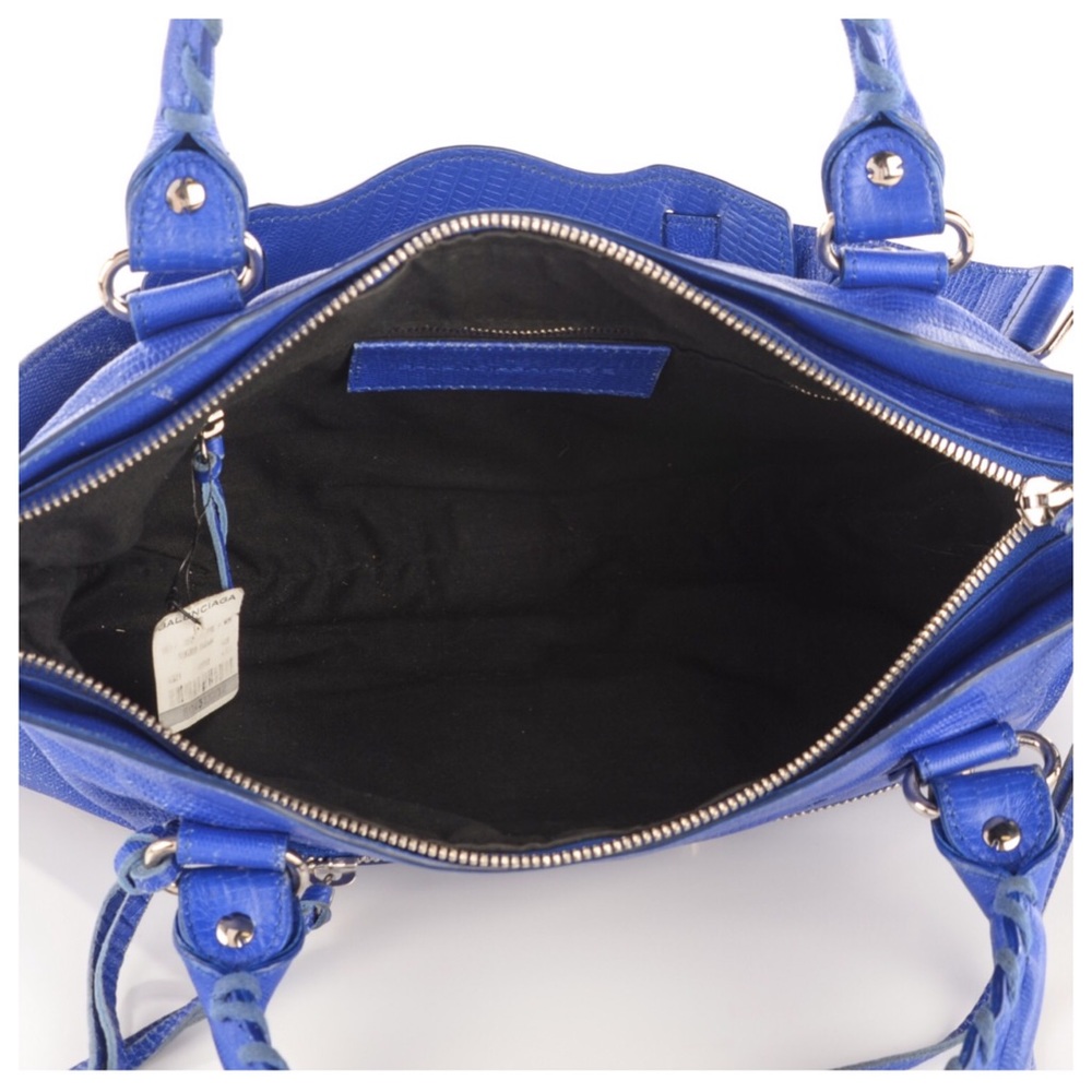 💯 Authentic Balenciaga Blue Lizzard Classic Bag - Picture 3 of 7