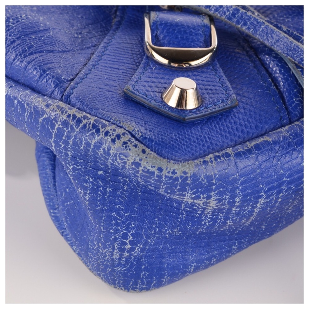 💯 Authentic Balenciaga Blue Lizzard Classic Bag - Picture 6 of 7