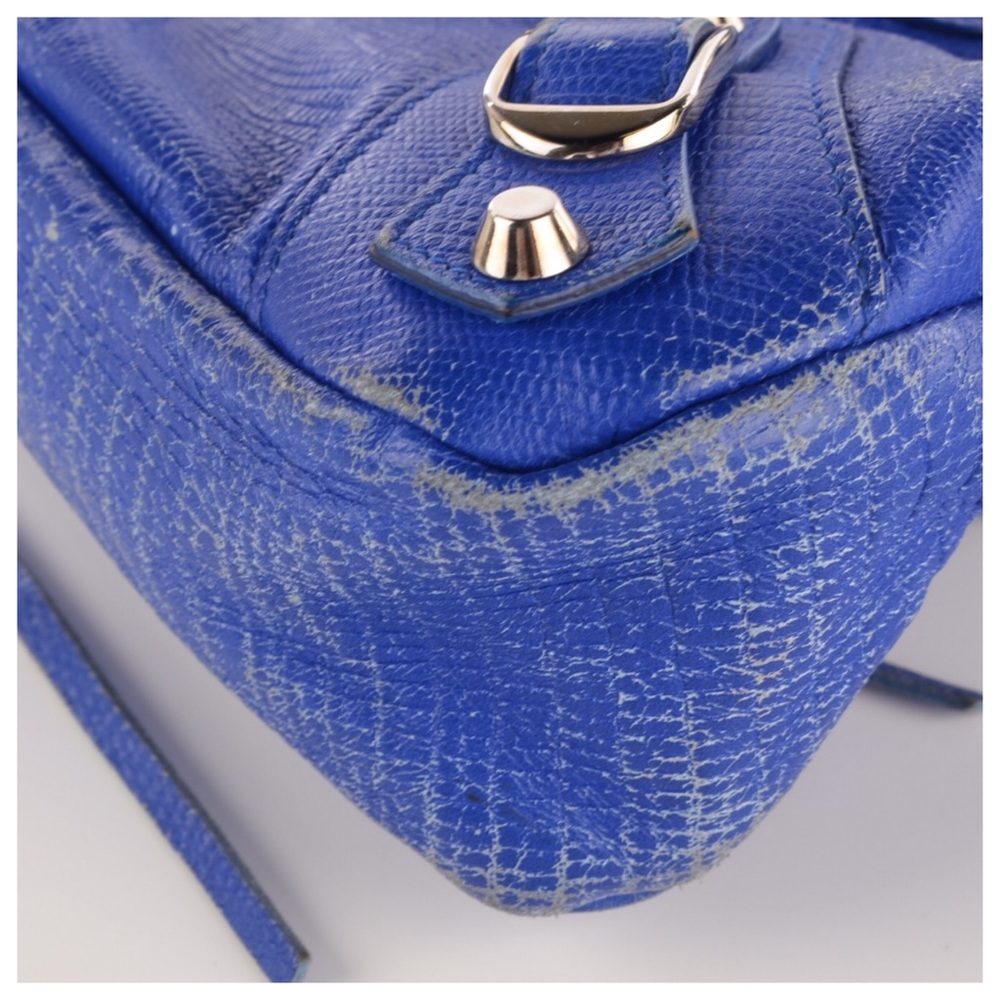 💯 Authentic Balenciaga Blue Lizzard Classic Bag - Picture 7 of 7