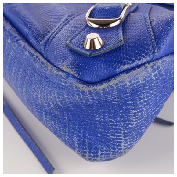 π― Authentic Balenciaga Blue Lizzard Classic Bag - Picture 7 of 7