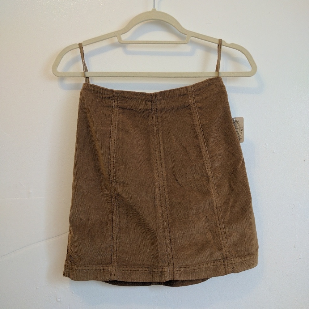 Free People Modern Femme Cord Mini Skirt