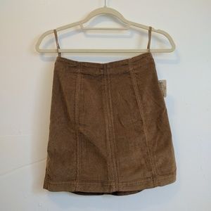 Free People Modern Femme Cord Mini Skirt