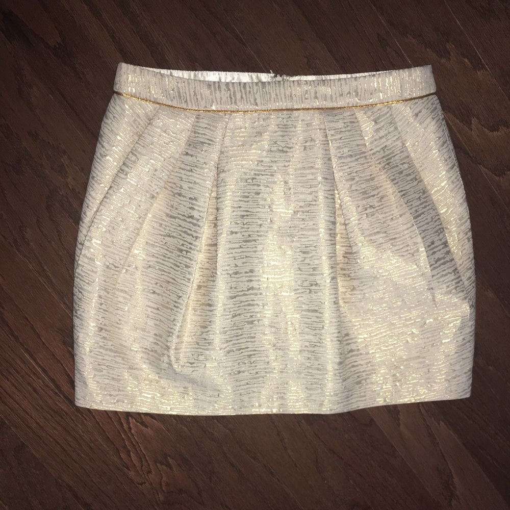 ✨Stylish Gold Pleated Bubble Skirt ✨