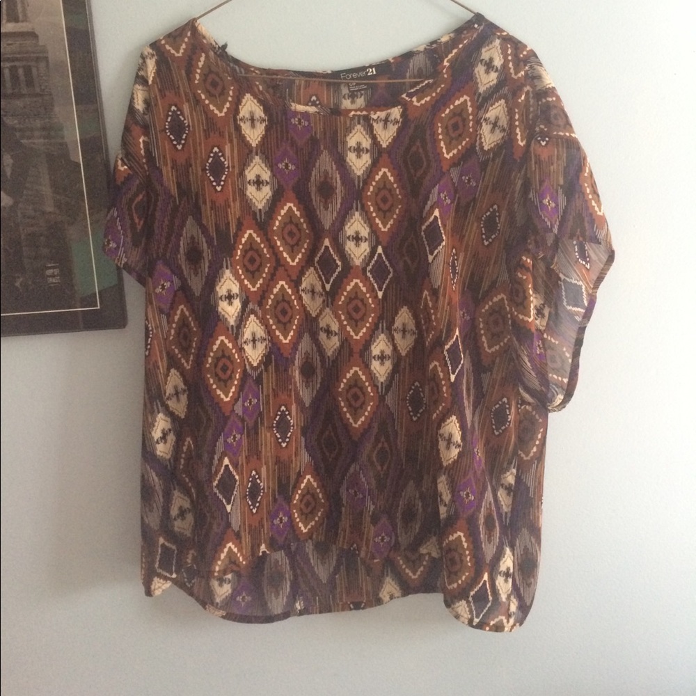 Forever 21 tribal print shirt
