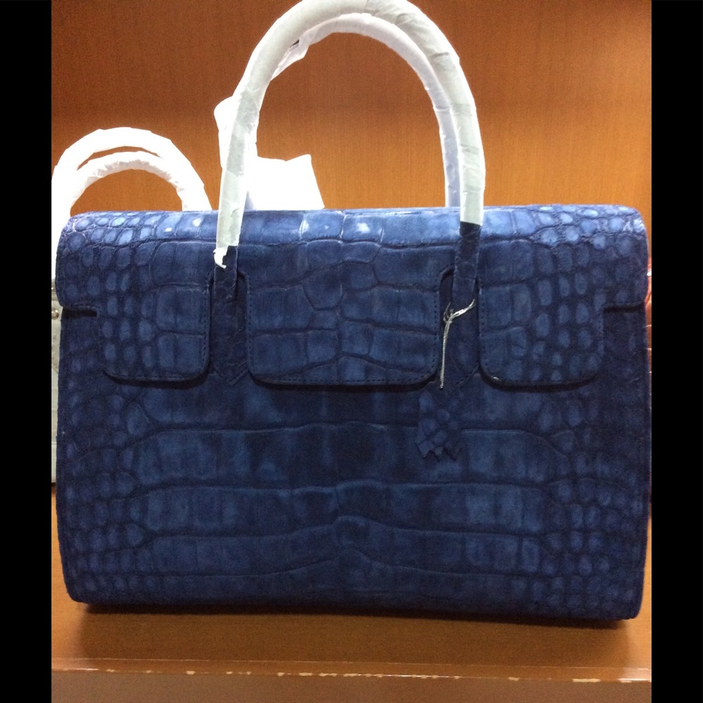 Large Crocodile Skin Handbag with certs