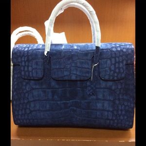 Large Crocodile Skin Handbag with certs