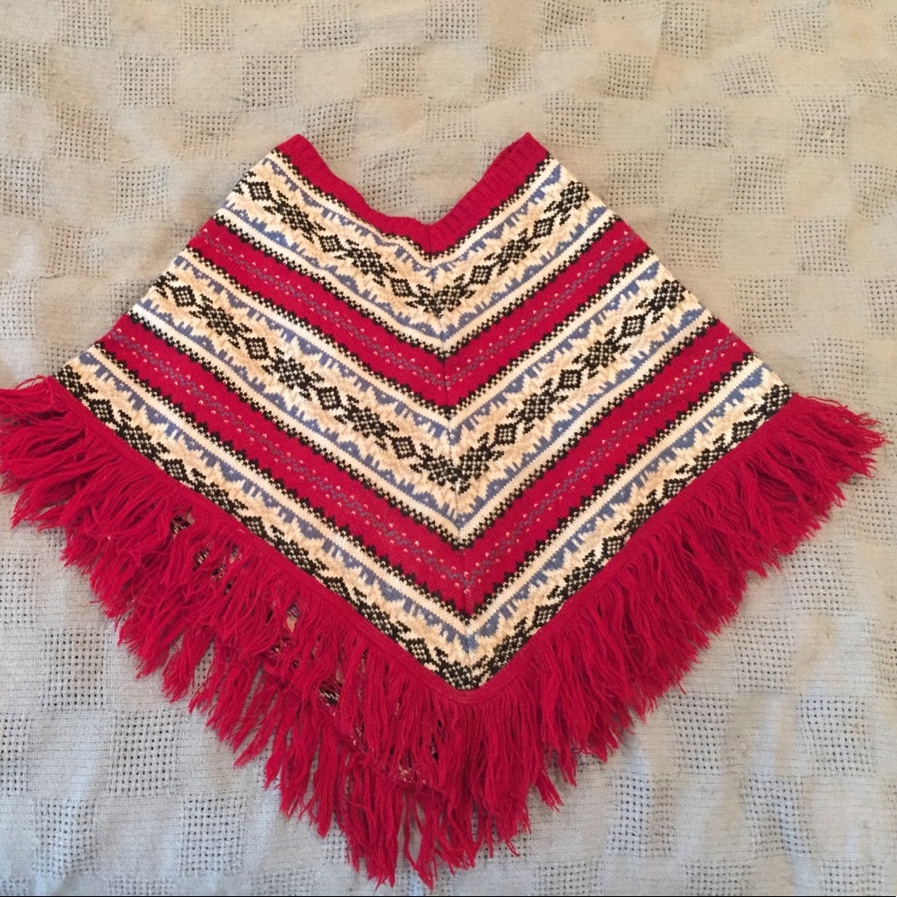 Girls Sweater Poncho