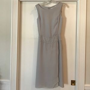 Carolina Herrera dove grey silk dress