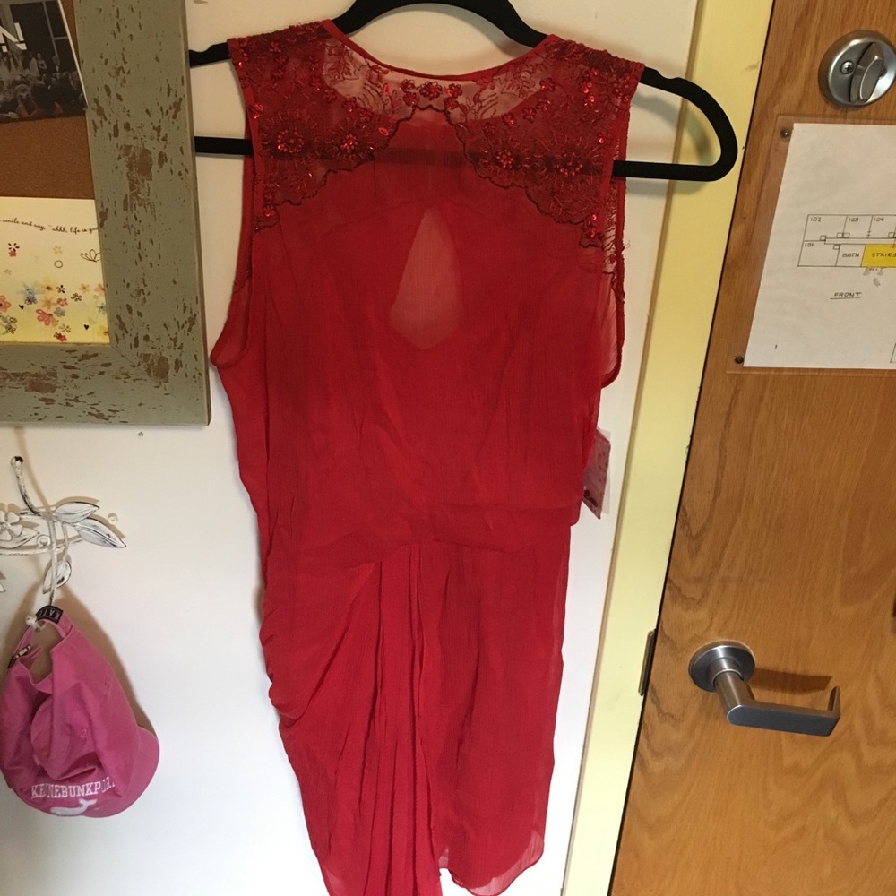 Free People Red Hot Embellished Dress