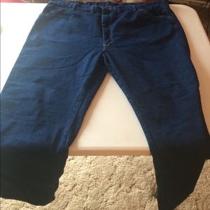 Wrangler stretch blue jeans.