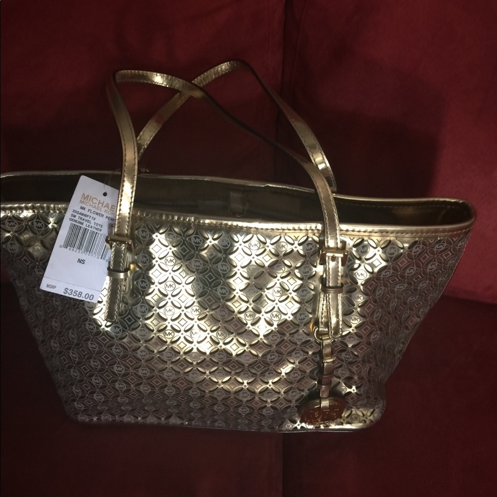 Michael Kor Gold tote leather New