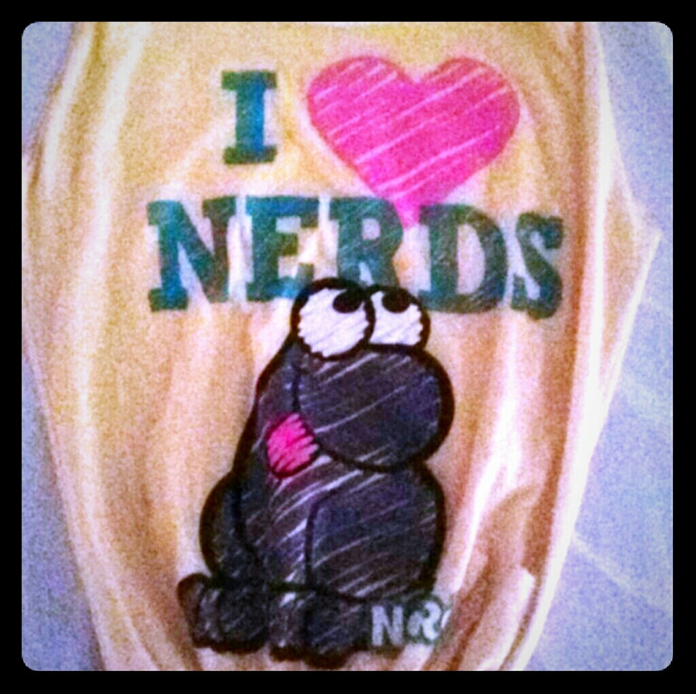 Upcycled T-Shirt Tote Bag: Nerds