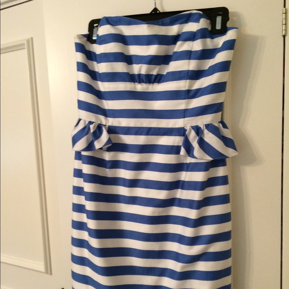 Lilly Pulitzer blue and white striped dress