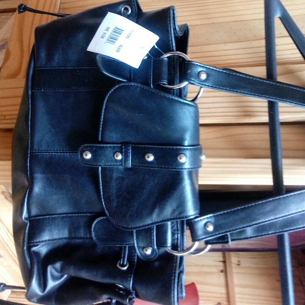 Brand new black soft leather bag .  Never used - Picture 3 of 8