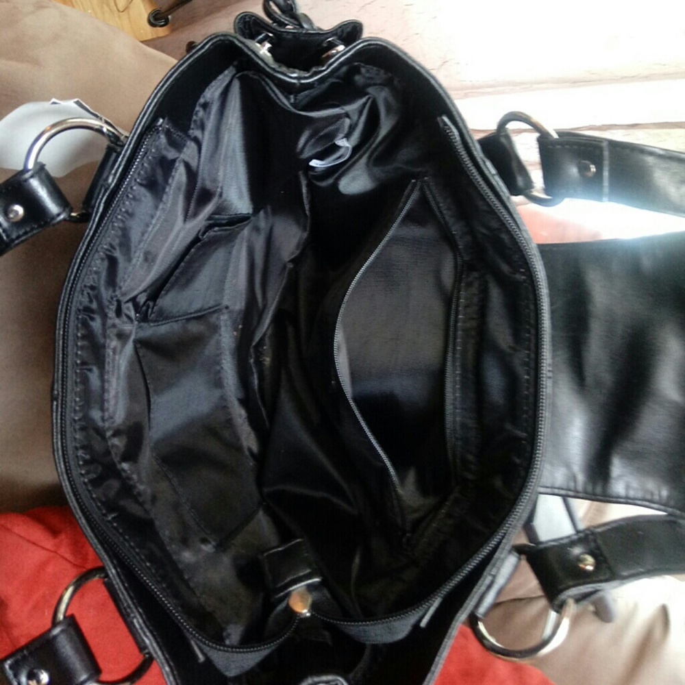 Brand new black soft leather bag .  Never used - Picture 7 of 8