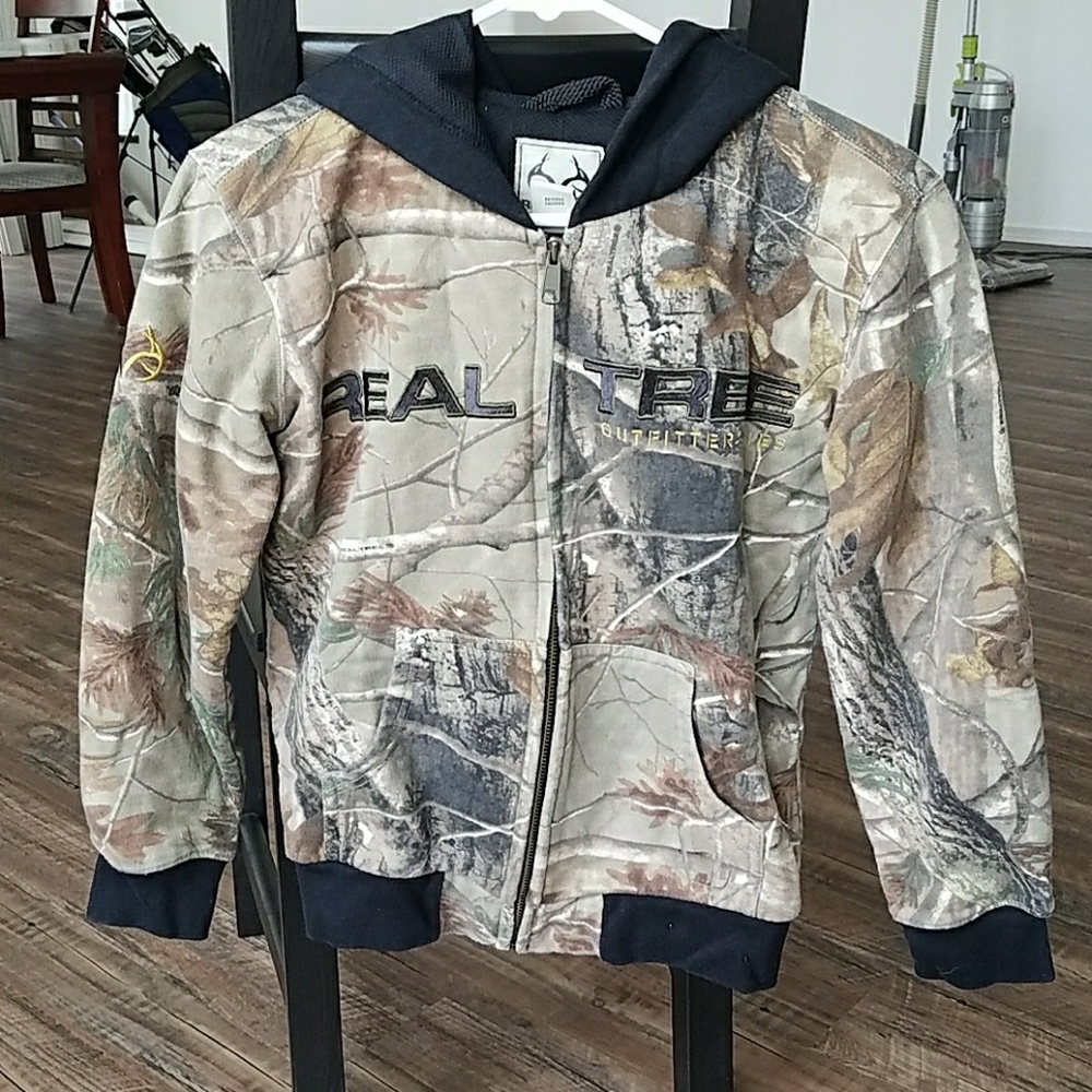 Real Tree front full zip jacket.
