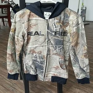 Real Tree front full zip jacket.