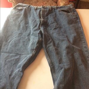 Wrangler relaxed fit blue jeans.