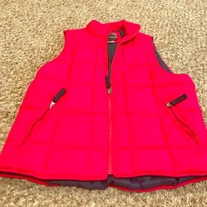 Red, puffy vest